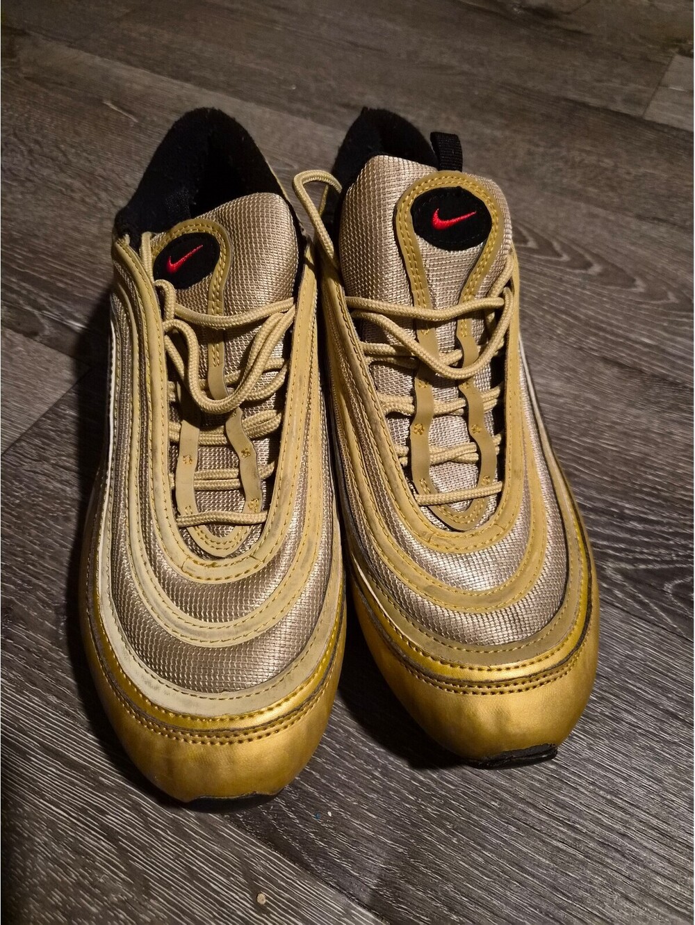 Nike Air Max 97 Metallic Gold Size 12 312641-700 Beaters